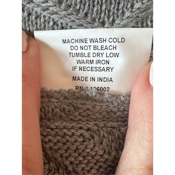 Gray cotton knit pillow set - Picture 5 of 6